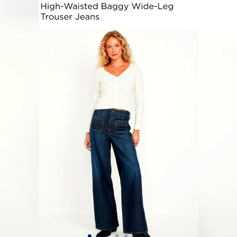 New with tag high waisted wide leg jeans